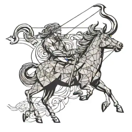 Sagittarius Centaur Bending A Bow