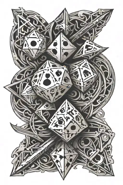 Sword Intertwined Dice Rolling