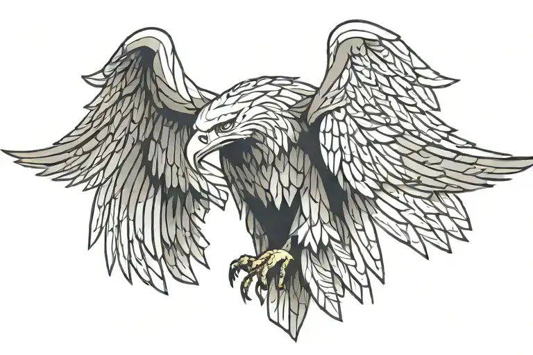 Eagle Wing Spread Wings Looking