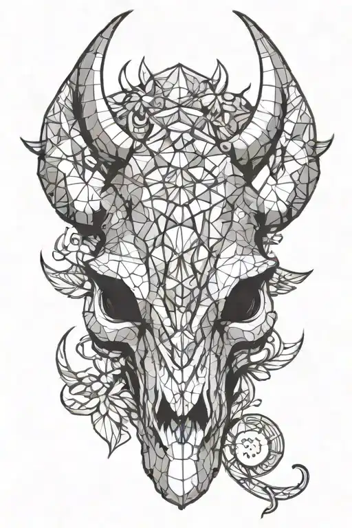 Triceratops Skull With Gems And Jewels