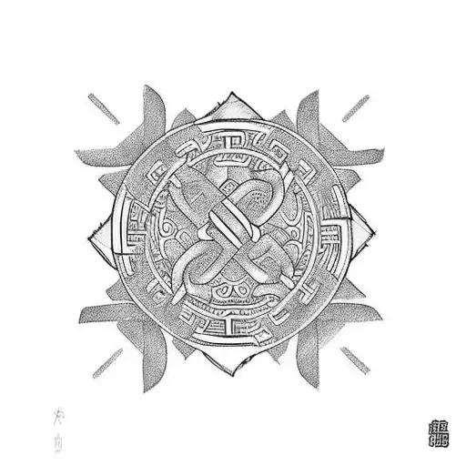 Harrington Clan Knot Mixed With Chinese Character For Yee