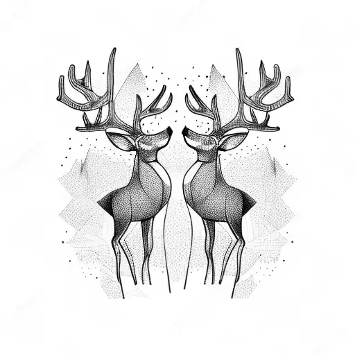 Couple Deer Tatoo