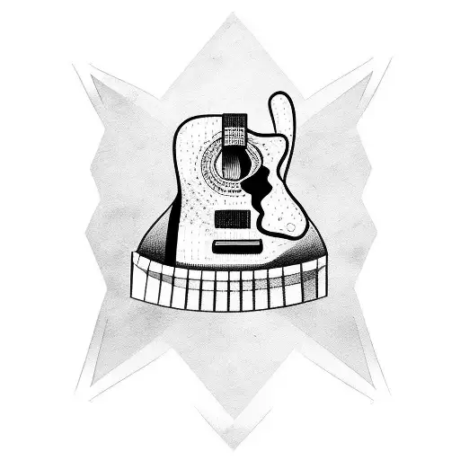 Guitar Con Una Calavera