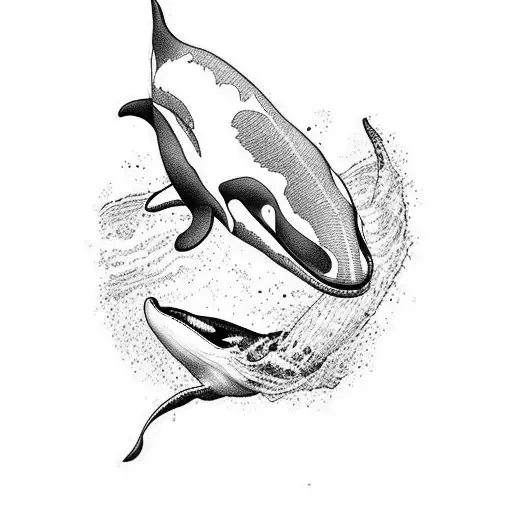Killer Whale Line Drawing