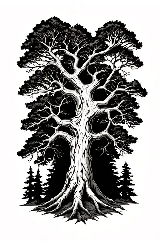 Petrified Tree Tattoo Design Inspired