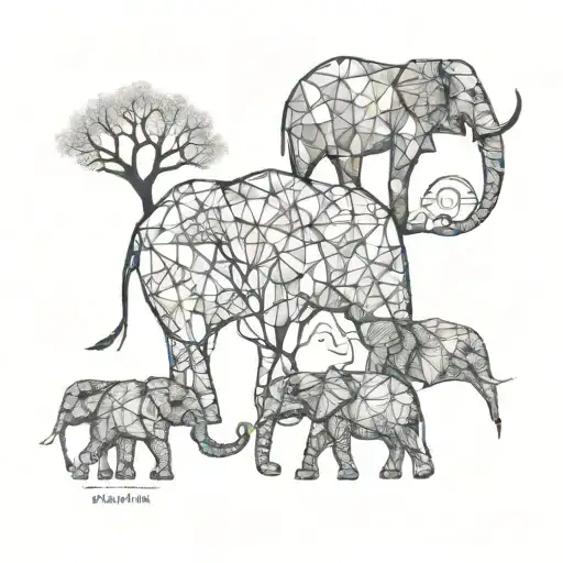 Family Tree And Elephants