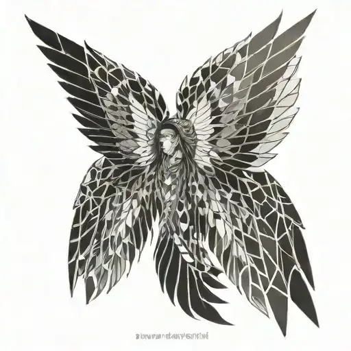 Space Angel Wings Symmetrical Holy Transparent Background