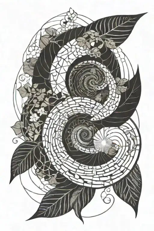 Fibonacci Spiral And Nature Intertwined