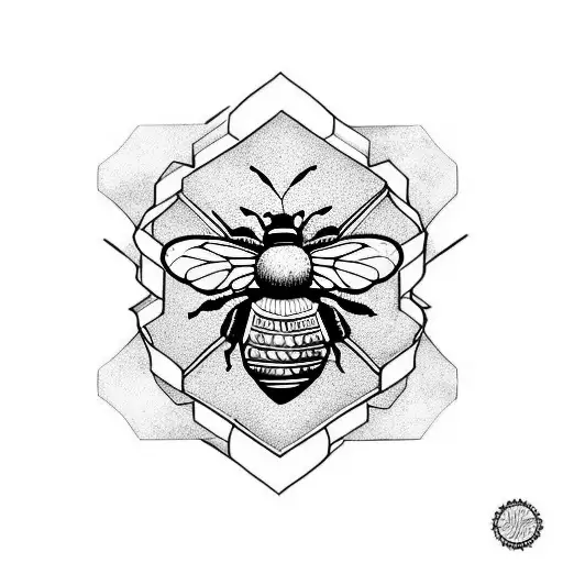 Bee And Waffle With Pioni Flower