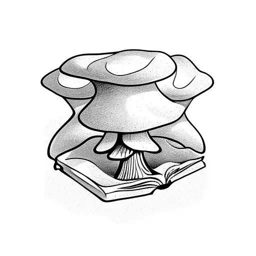Mushroom And Book