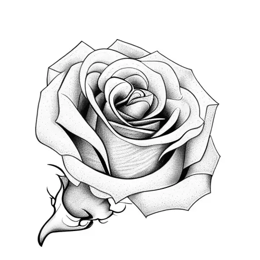 Rose With Something Evil Wrapping Around The Stem