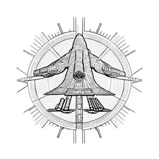 Incorporate Elements Of The Uss Enterprise Into A Futuristic Tree Of Life Design