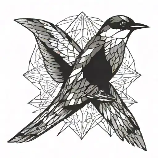 Bird Swallow Tattoo Featuring