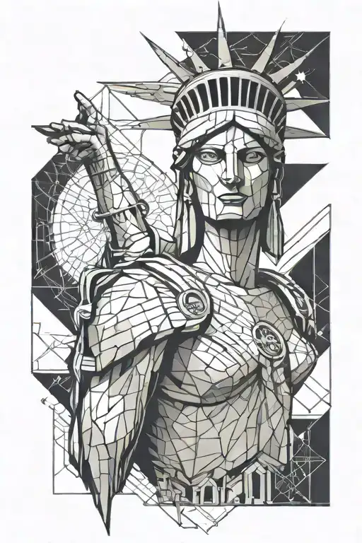 Evil Robot Statue Of Liberty