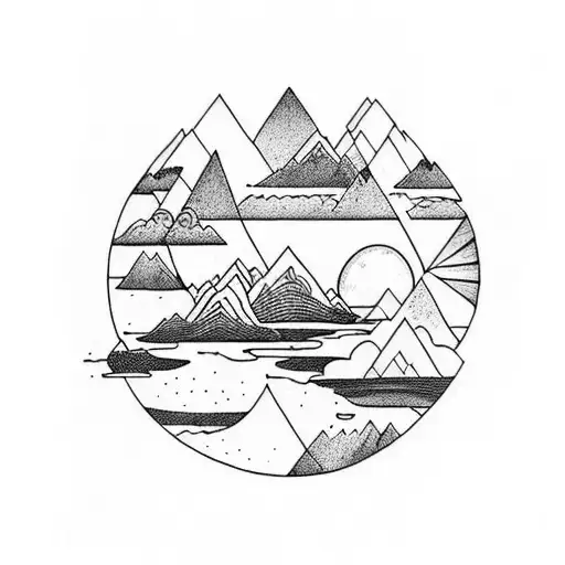 Incorporate Mountains And A Night Sky Into A Tattoo Symbolizing Love And Family Life