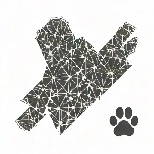 Dog Paw Prints Surrounded