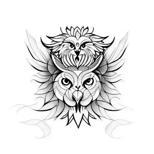 Half Owl And Half Lion