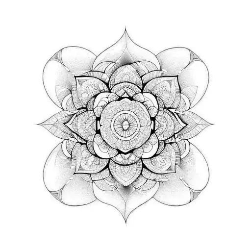 Crane Avec Rose Mandala