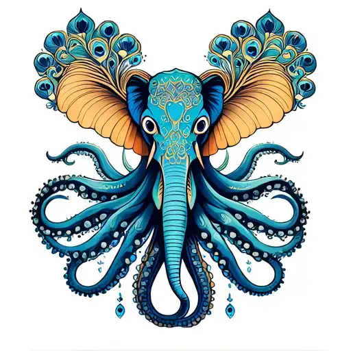Octopus Peacock Elephant