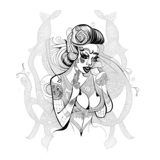 A Beautiful Burlesque Dancer