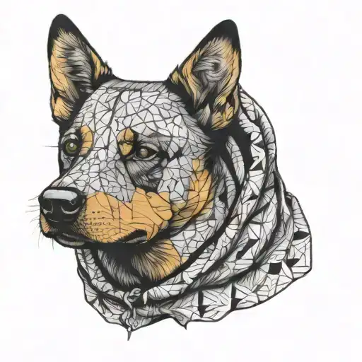 Australian Cattle Dog Wearing A Hoodie