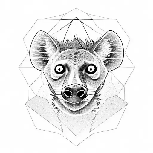 Hyena With Hummingbird