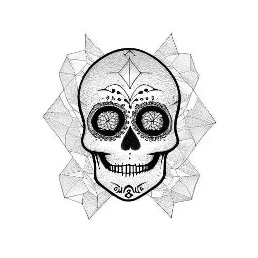 Horror Sugar Skull Tattoo