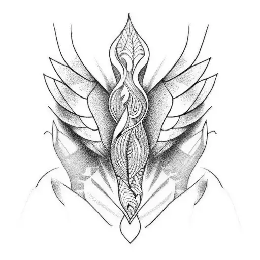 Profile Of Foot With A Wing