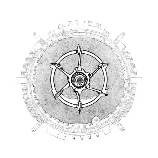 Mountain Bike With Gears Of War Logo On Wheels