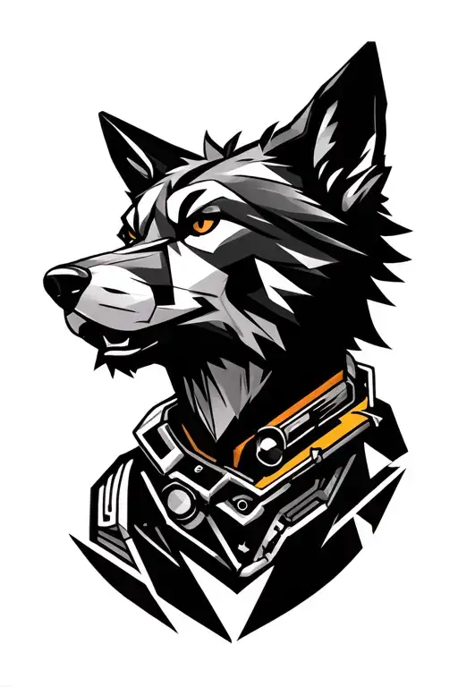 Helicopter Mechanic Wolf Character