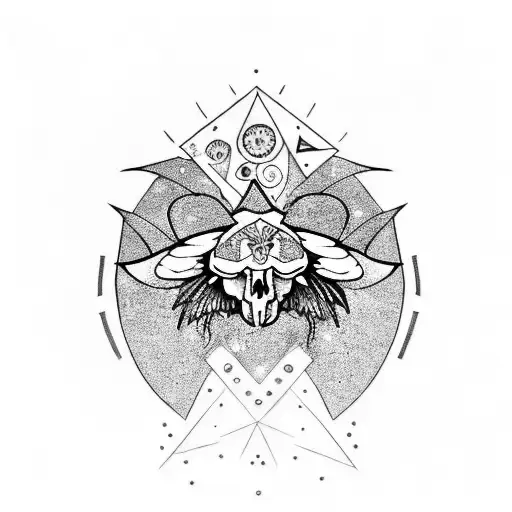 Raven Skull With Crystals