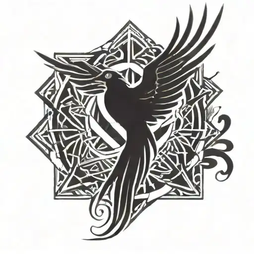 Phoenix Rebirth From Ashes Symbolizing Rebirth