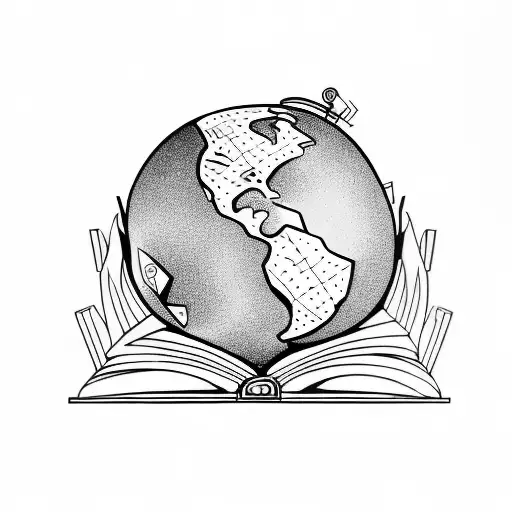 Open Book And Globe