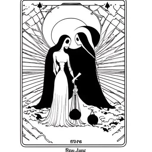 Lovers Tarot Card Nightmare Before Christmas