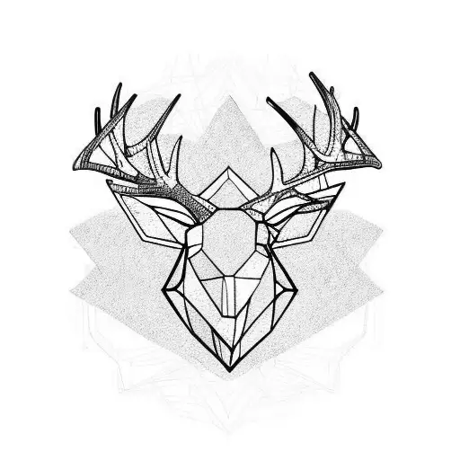 Geometric Deer Antlers