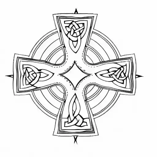 Celtic Cross Compass Rose