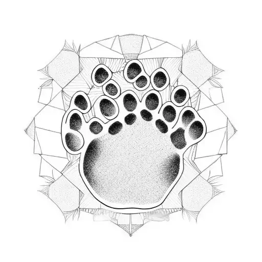 Cancer Ribbon Paw Print