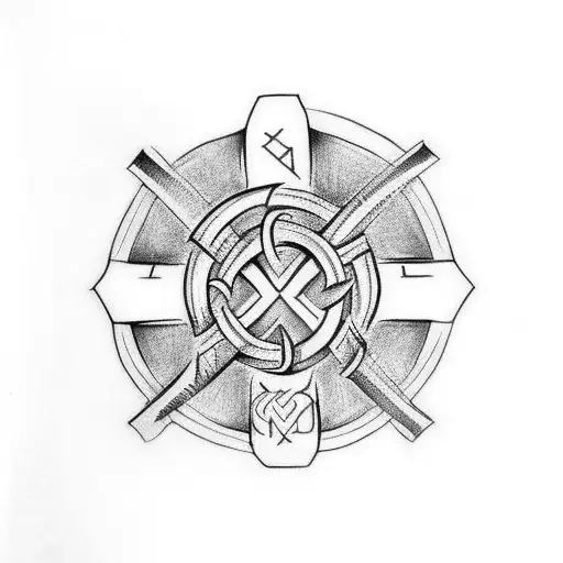 Viking Rune With Color