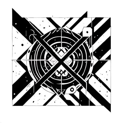 A Mix Of Nordic Runes In A Cyberpunk Style