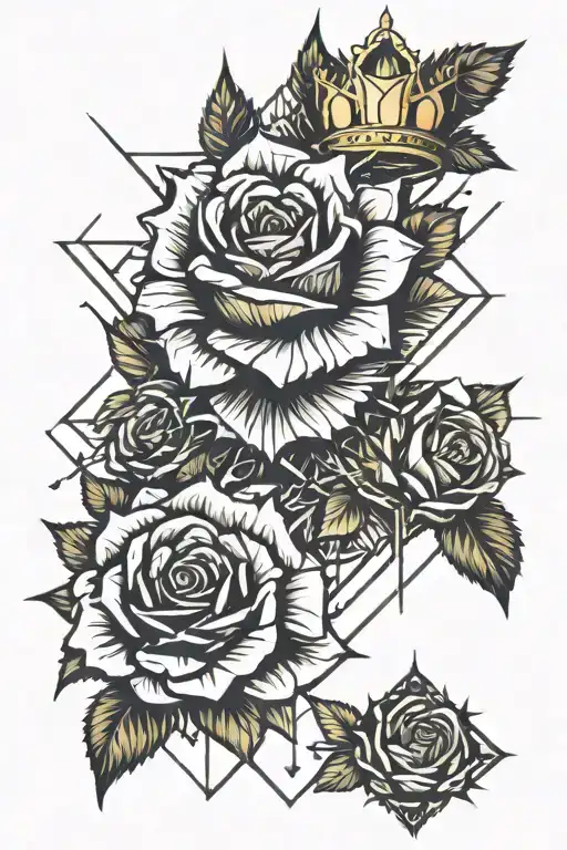 Roses With Spines Crown Surrounded