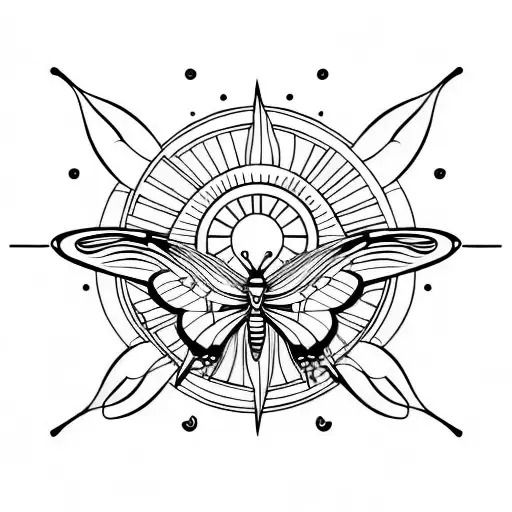 Butterfly With Sun Arm