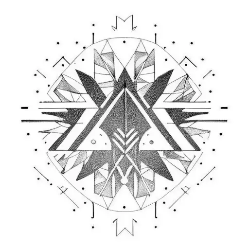 Cyberpunk Arrow Tattoo On Arm