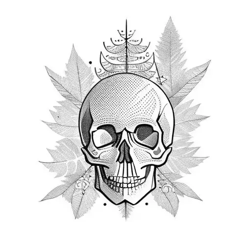 Skull With Pin Trees