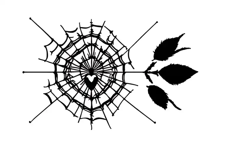 Web And Spider And Heart
