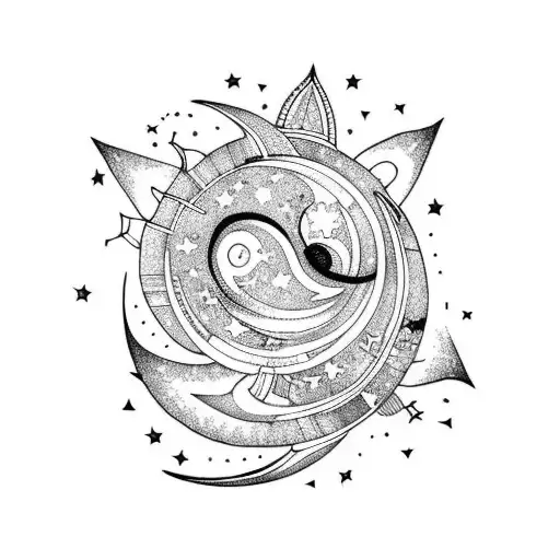 Lily With Moon And Stars Forearm