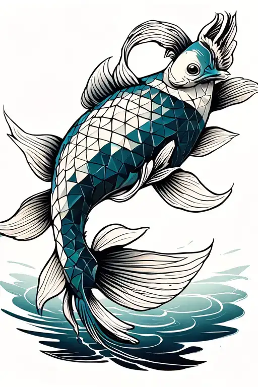 Rowing Shell Koi Fish Transforming