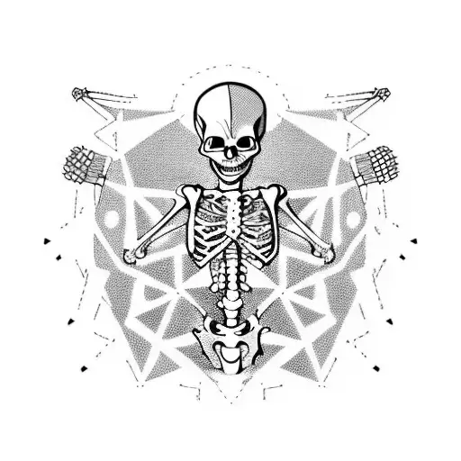 Skeleton Dancing Around Fire