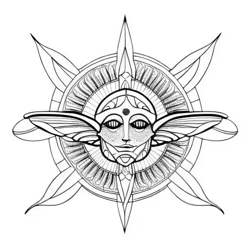 Butterfly With Sun Arm