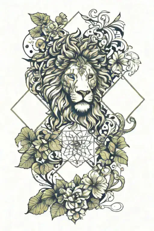 Clover And Lion And Sea