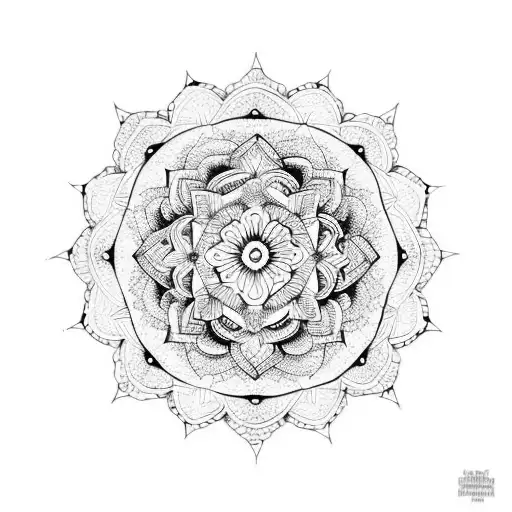 Mandala With Rose